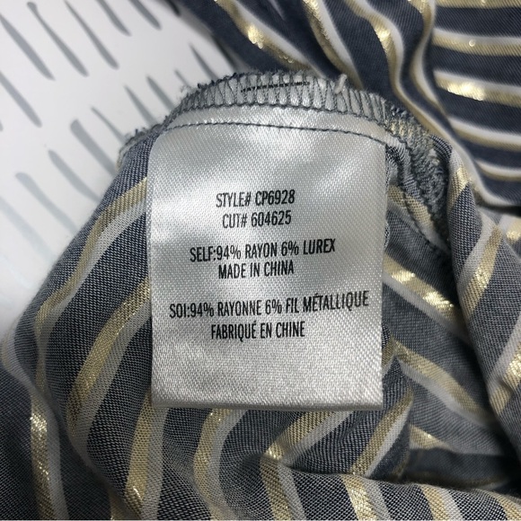 Antropology Eva Franco blouse with gold stripes - Picture 13 of 14